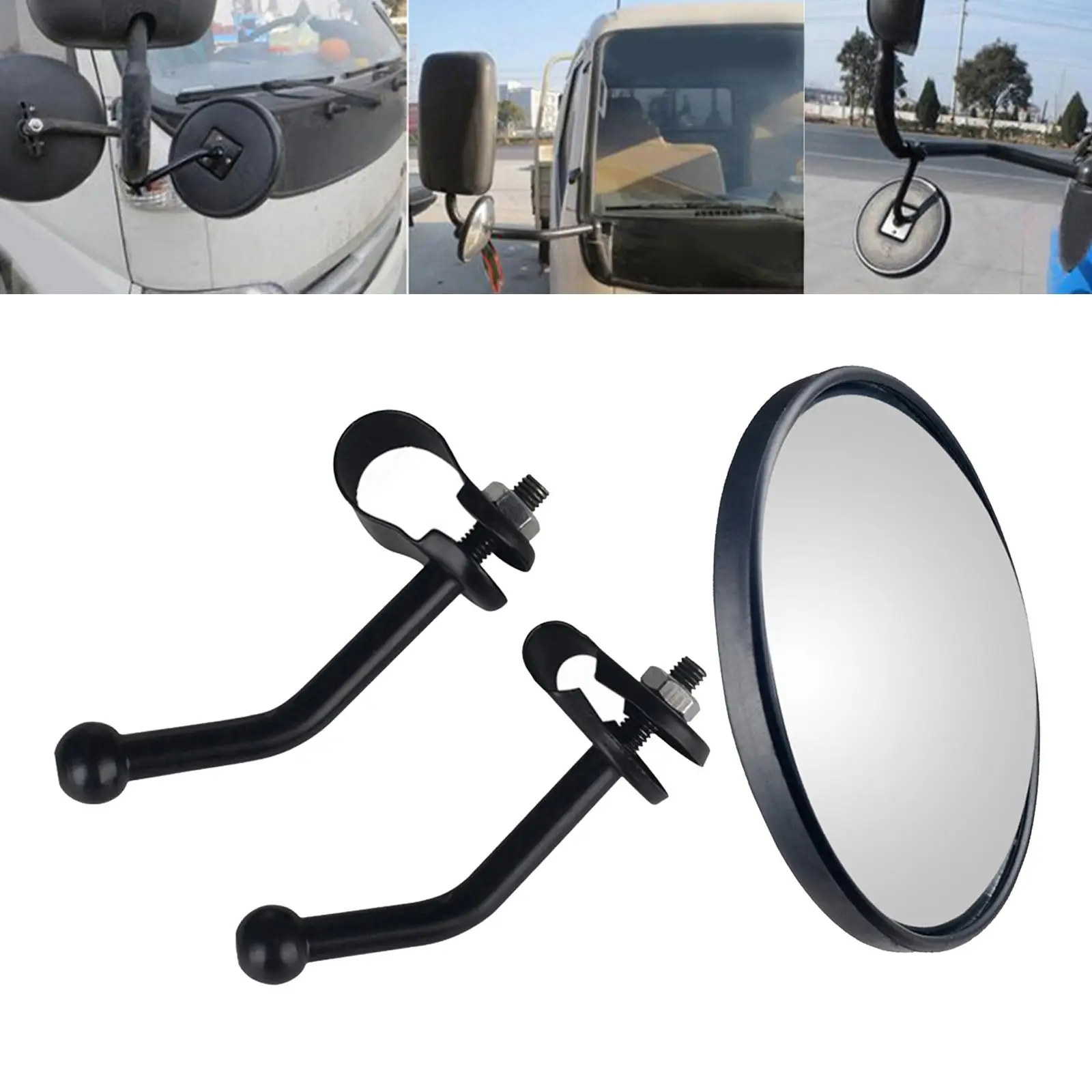 Blind Spot Mirrors Replace Auxiliary Accessories Wide Angle Large View Field Rearview Convex Mirror Fit for School Bus Truck images - 6