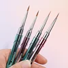 Kolinsky Nail Brush Art Painting 3D Acrylic Carving Gel Brushes Metal Pens Application Liner Drawing Pen Watercolor Nail Tools 1
