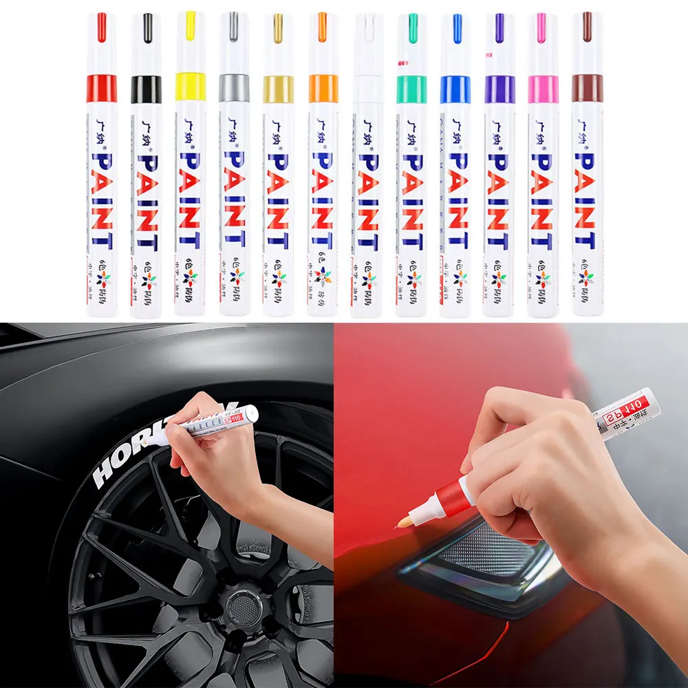 Paint Cleaner Paint Cleaner Car Wheel Tire Oily Painting Pen Auto Rubber Tyre Polishes Metal Permanent Marker Graffiti Touch Scratch Wet Wax