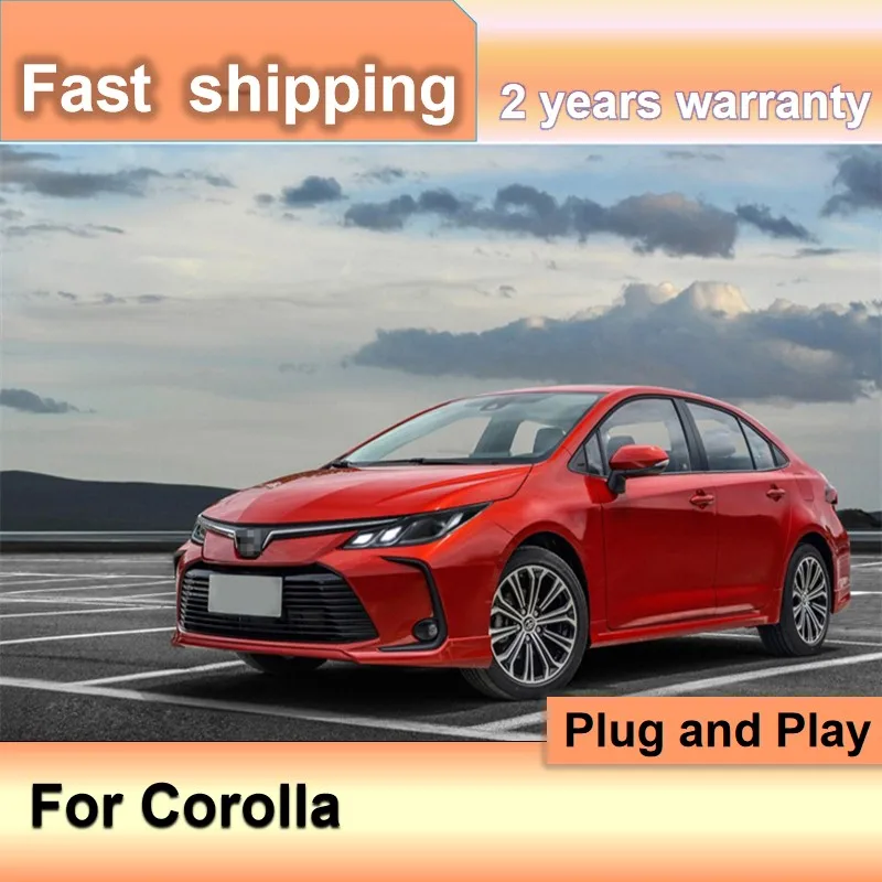 

Автомобильный Стайлинг для Toyota Corolla Head светильник 2019 2020 2021 Corolla Head светильник Corolla LED Head Lamp LED DRL поворотный сигнал ближний свет