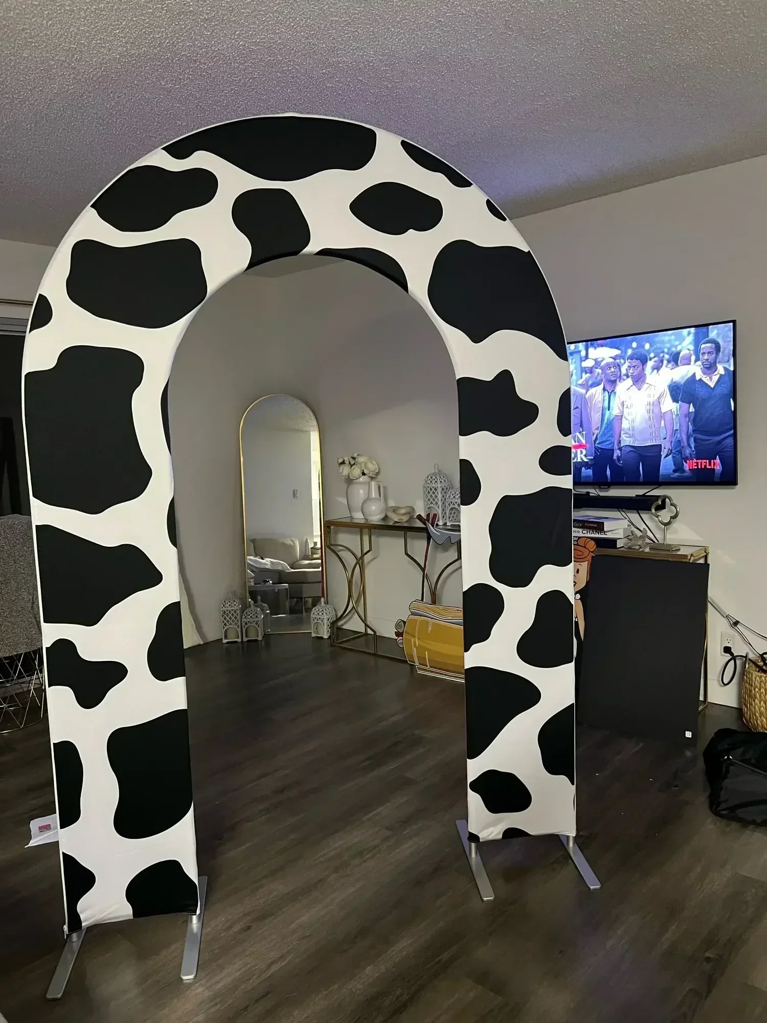 5x7 Foot Open Arched Wall Panel Door Shape Metal Bracket Wedding Decoration Children's Shower