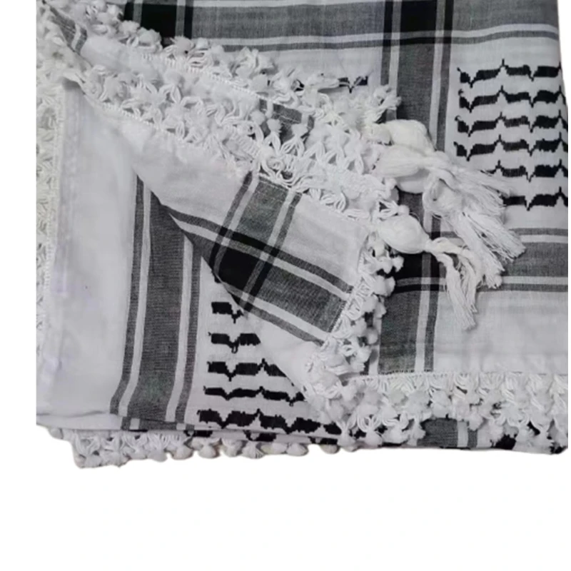 Lightweight Adult Jacquard Pattern Scarf Multi-purpose Headscarf Adjustable Religious Scarf Outdoor Sunproof Headwrap