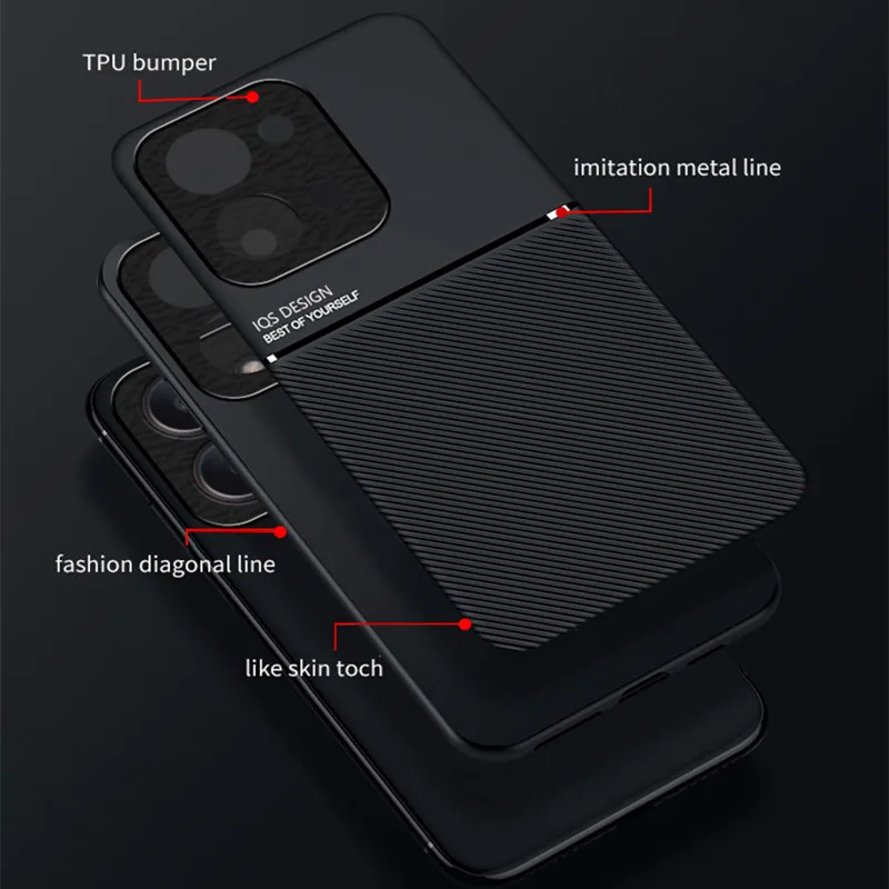 Durable Non-Slip Protective Phone Case with Magnetic Suction Holder