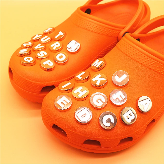 Single Sale PVC Shoe Charms Colored English Letters Crocs Slipper  Accessories Garden Shoe Ornament Buckle For Kids Gift - AliExpress