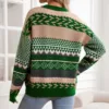 Women Sweater For Christmas Graphics Printed Fashion Crew Neck Pullover Xmas Female Knitting Oversized Casual Jumper Mujer 4