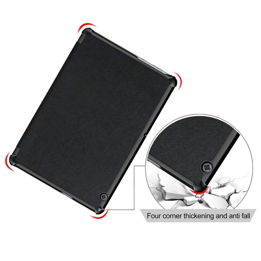 Slim Triple-Folding Stand Case with Hard Back Cover
