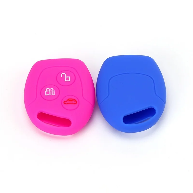 Silicone Car Key Cover Keys Protector Case Shell For Ford Transit Focus KA Galaxy Mondeo Fiesta C-Max S-Max Connect Accessories key case key case cover car key shell