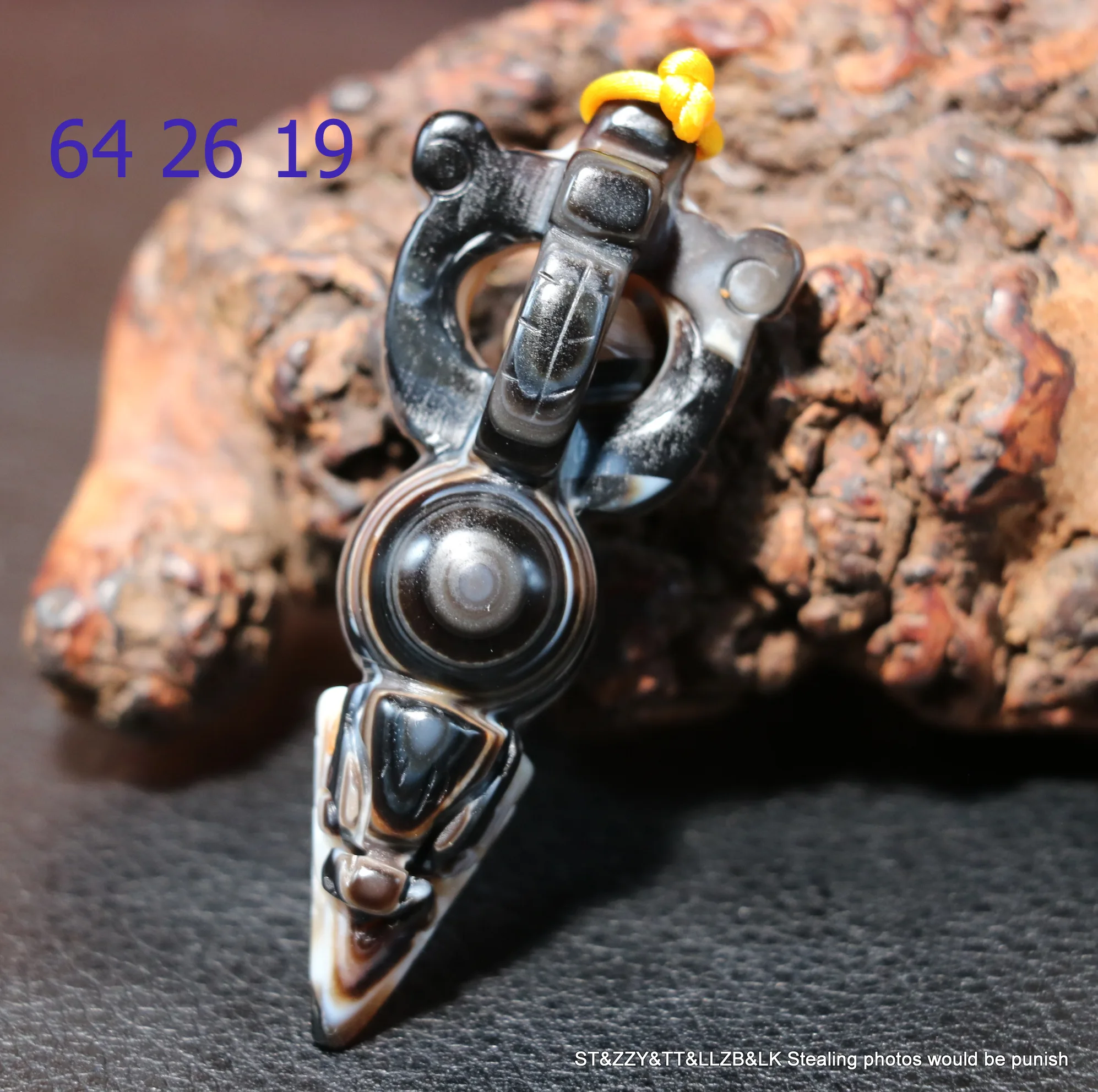 

UPD220519A1 волшебная энергия Тибетский оникс скульптурные 5 монет 5 подвеска Небесный Глаз резьба амулет LKbrother талисман сокровище