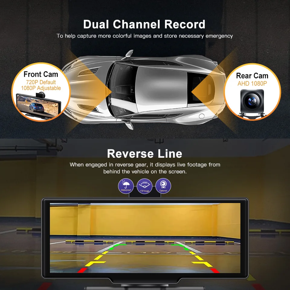 10.26 インチダッシュボード Android 13 ダッシュカム 5.1