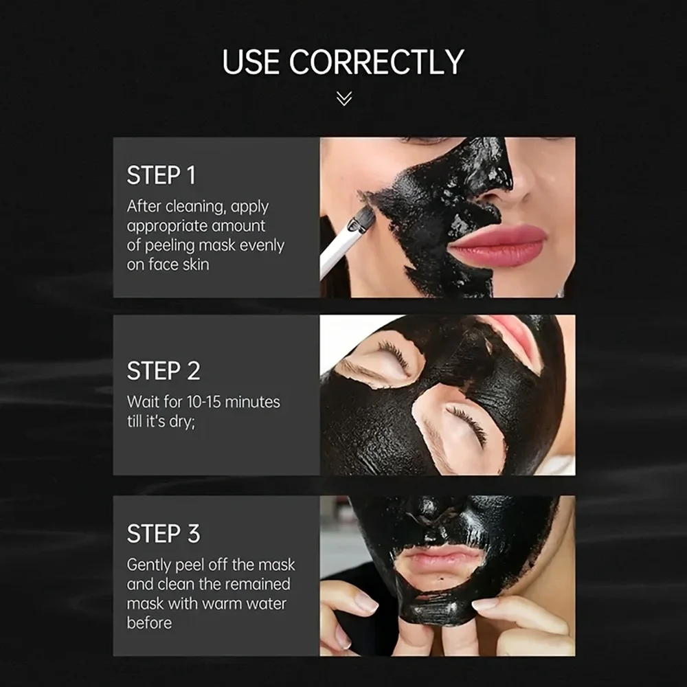 Activated Charcoal Deep Cleansing Pore Tightening Mask - Gentle exfoliation Say goodbye to enlarged pores and blackheads