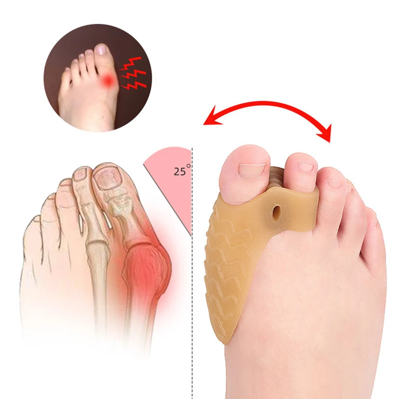 

Big Toe Straightener Thumb Valgus Protector Silicone Gel Foot Fingers Toe Separator Bunion Adjuster Feet Pads Relief Foot Pain