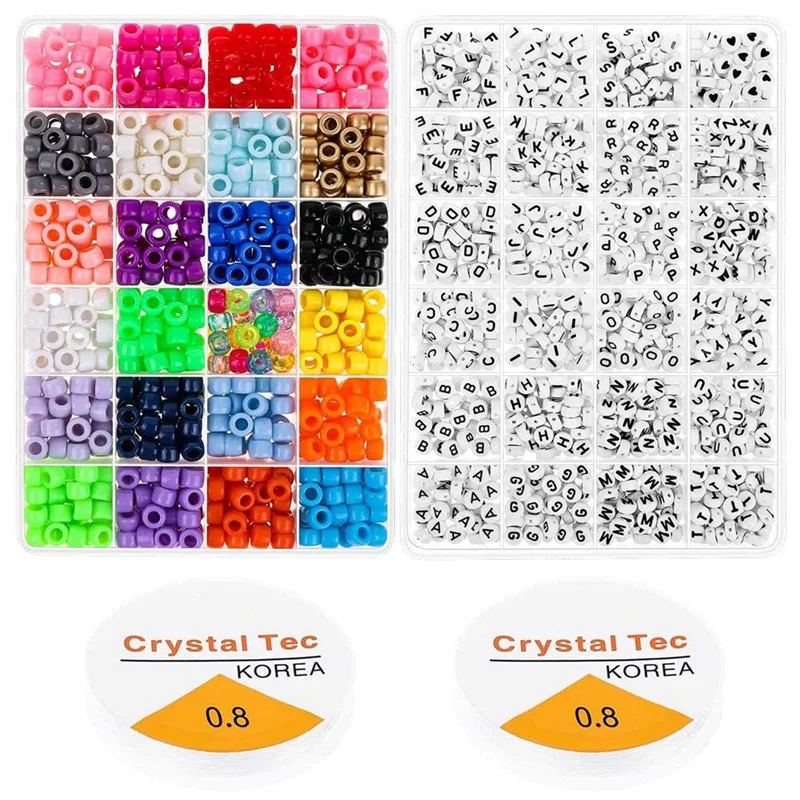 

Акриловые бусины с буквами «сделай сам», бусины из бисера пони, материал для браслета ручной работы, ожерелья, аксессуары для головных уборов