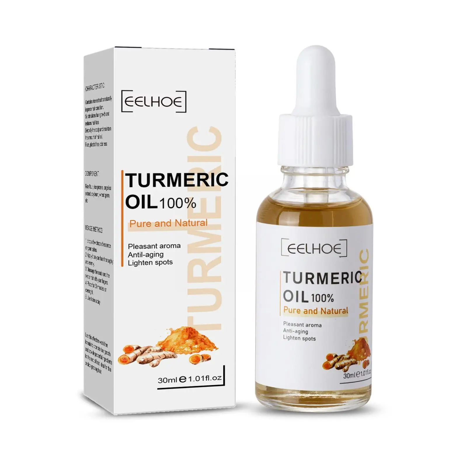 

Turmeric Freckle Whitening Serum Curcumin Oil Face Brighten Moisturizing Fade Dark Spot Removal Pigment Melaninskin Care Product