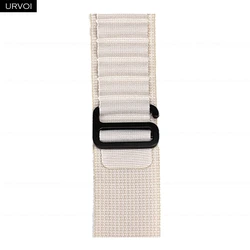 URVOI Black Woven Polyester Alpine Loop Strap with G - Hook Closure - 44 45 49mm 46mm - S10 (22 Starlight BLK)