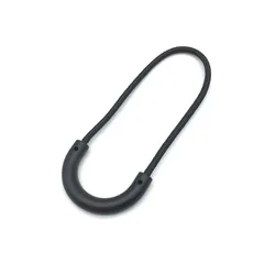 Set of 10 Durable Black Plastic Zipper Pulls (24mm)