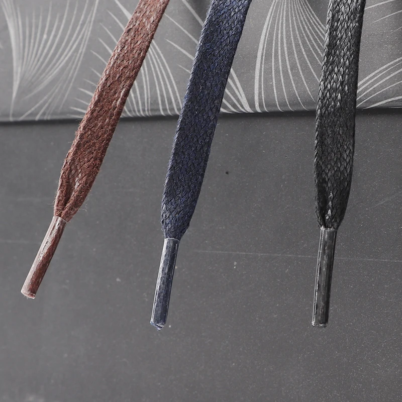 Premium Waterproof Waxed Leather Flat Shoelaces - Unisex Casual and Boot Styles (Multiple Lengths Available)