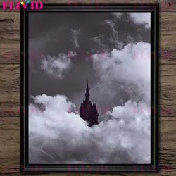 Gothic Surrealism Castle Canvas Art Poster - Vintage Wall Decor - 10X15cm NoFrame (E)