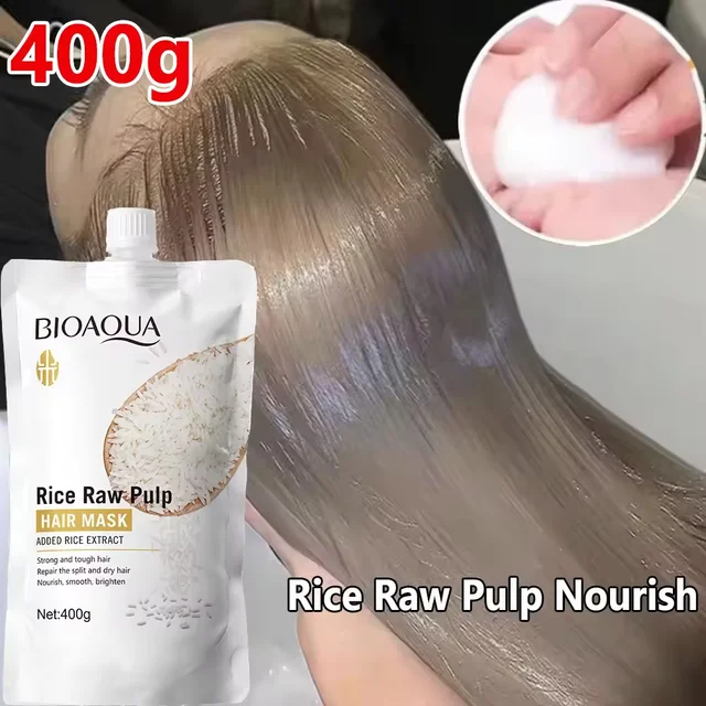 Masque capillaire à la kératine magique, 10/30/50/100/400g, 5 secondes, réparation des cheveux crépus endommagés, doux, lisse et brillant, riz hydratant, soins capillaires 1