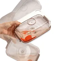 Boîte de conservation alimentaire fraîcheur avec pompe à vide et plateau de drainage amovible pour fruits, légumes, pain et snacks 5