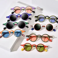 Lunettes de soleil rondes de luxe pour hommes et femmes, protection UV pure pour personnes âgées, lunettes de soleil de haute qualité, mode féminine, correspondance des couleurs, UV400 1