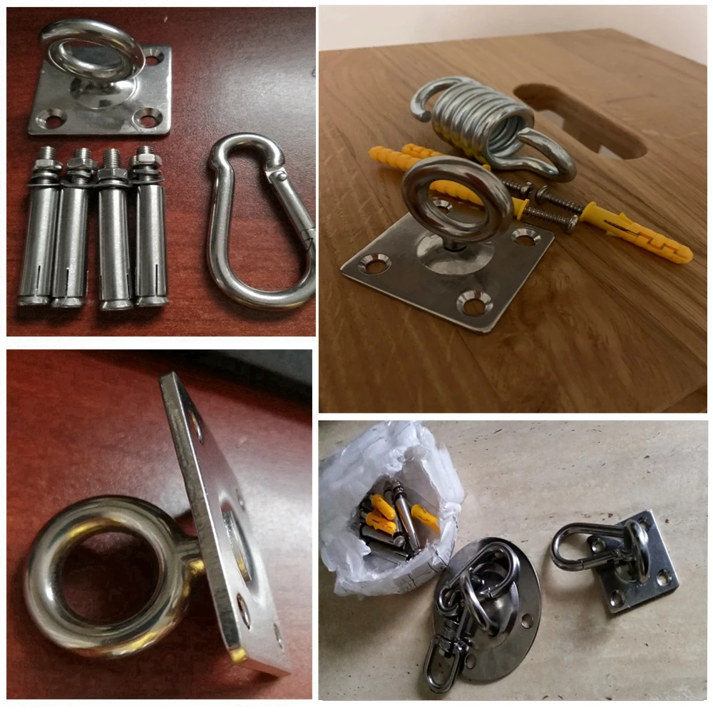 304 Stainless Steel Ceiling Hanging Kit Anchor Suspension Bracket Hook Hanger For Yoga Hammock Sex Swing Hanging Chair Sandbag