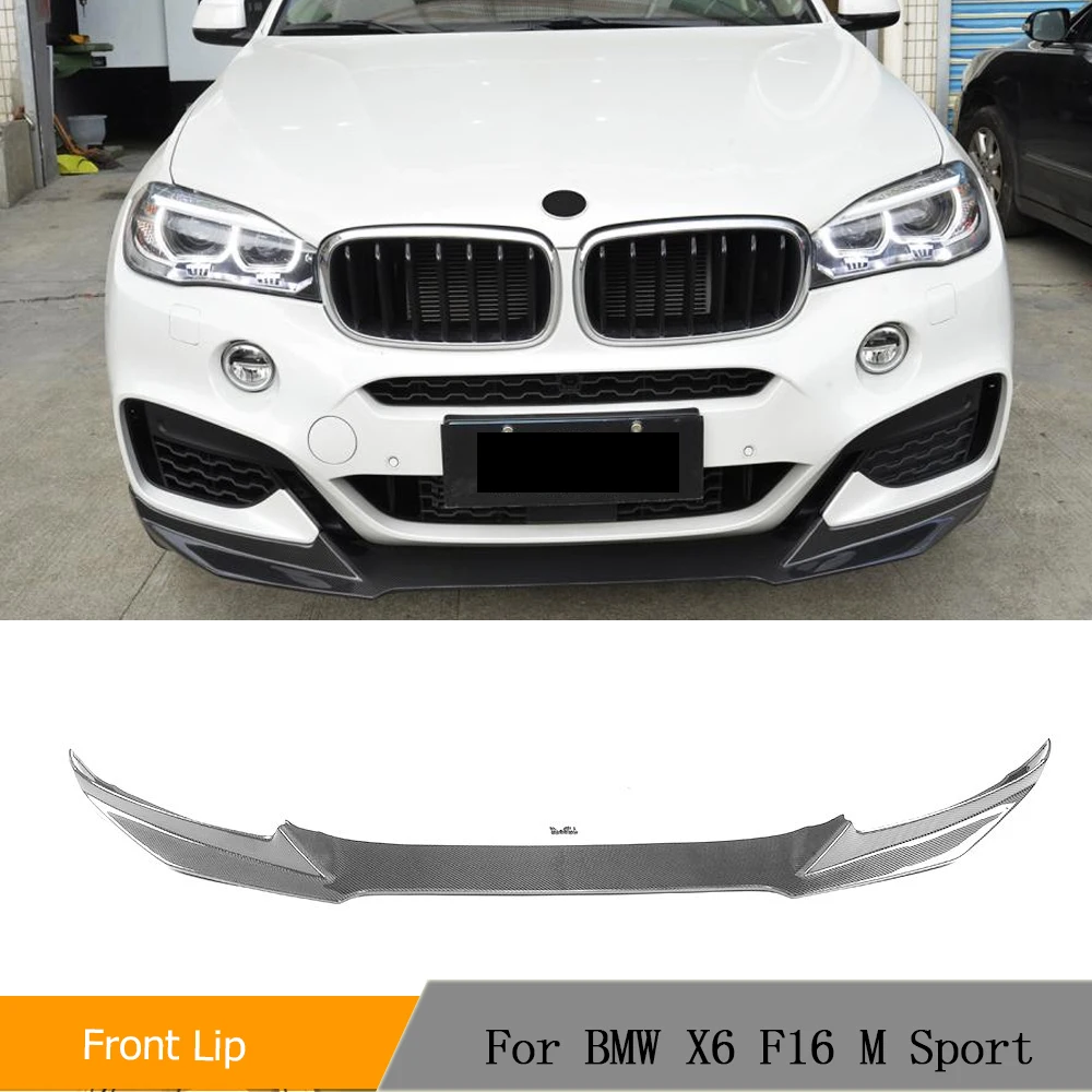 Carbon-Fiber-Front-Bumper-Lip-Spoiler-Chin-Protector-for-BMW-X6-F16-M ...
