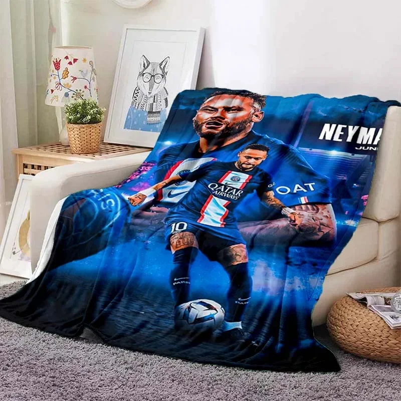 

Fashionable N-Neymar football sports pattern blanket printed flannel sofa bed blanket for adults and children portable blanket
