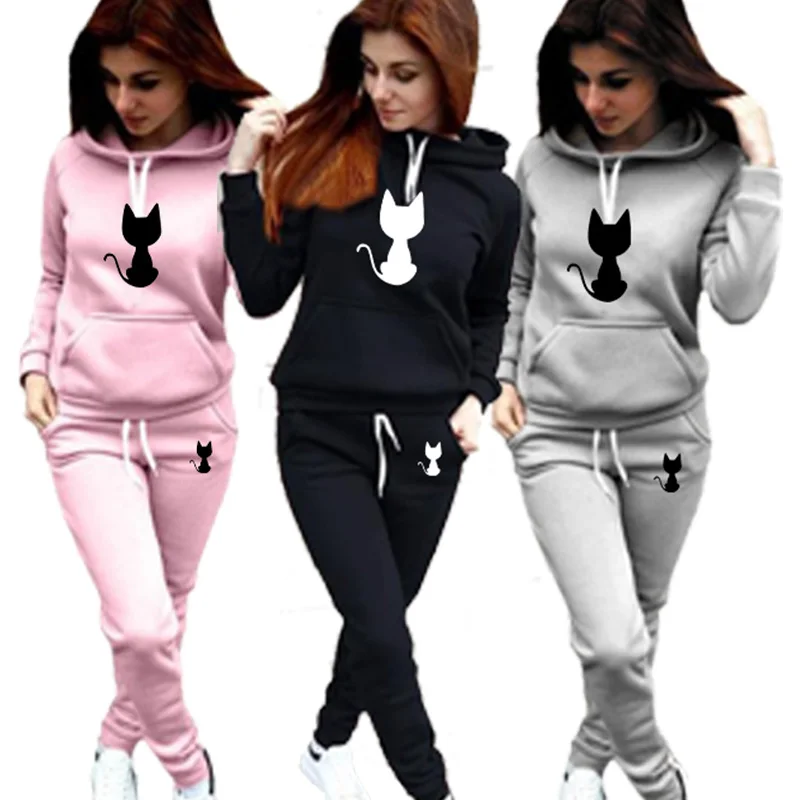 New Womens Tracksuits Fashion Sets Outfits Jogging Suits Sports Wear Fashion Hoodie Set Trending Track suits men s sets pure cotton oversized hoodie streetwear loose jogging track suit hot diamond shiny sweatshirt and sweatpants