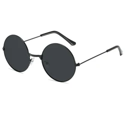 Timeless Vintage - Inspired Round Frame Sunglasses in Ocean Red Yellow (No Box)