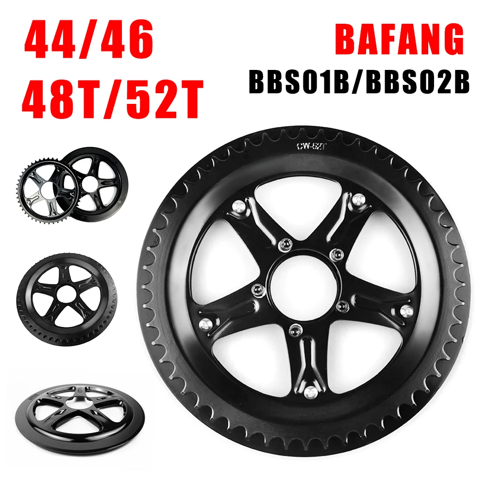 

For Bafang BBS01/BBS01B/BBS02/BBS02B Motor Mid Motor Chain Wheel Chainring 44T 46T 48T 52T Electric Bicycle Conversions 8FUN