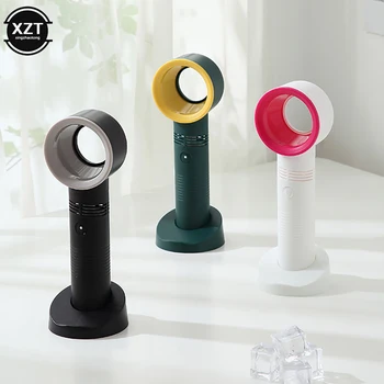 휴대용 블레이드리스 팬, 무선 핸드헬드 USB 충전식 냉각 팬, 여름 미니 에어 쿨러, 3 단계 속도, 리프리스 데스크탑 팬