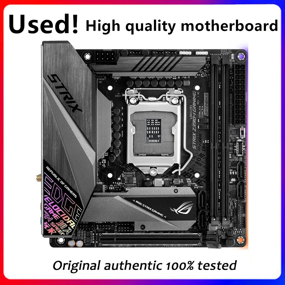 Per Strix Z390-I Gaming Originale Usato Desktop Intel Z390 32Gb Ddr4 Scheda Madre Lga 1151 I7/I5/I3 Usb3.0 Sata3