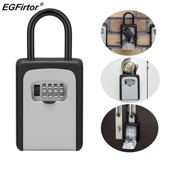 Password Padlock Key Storage Box Smart Outdoor Key Safe Lock Box Key Code Box Key Storage Lock Box Wall Mounted Password Lock 1
