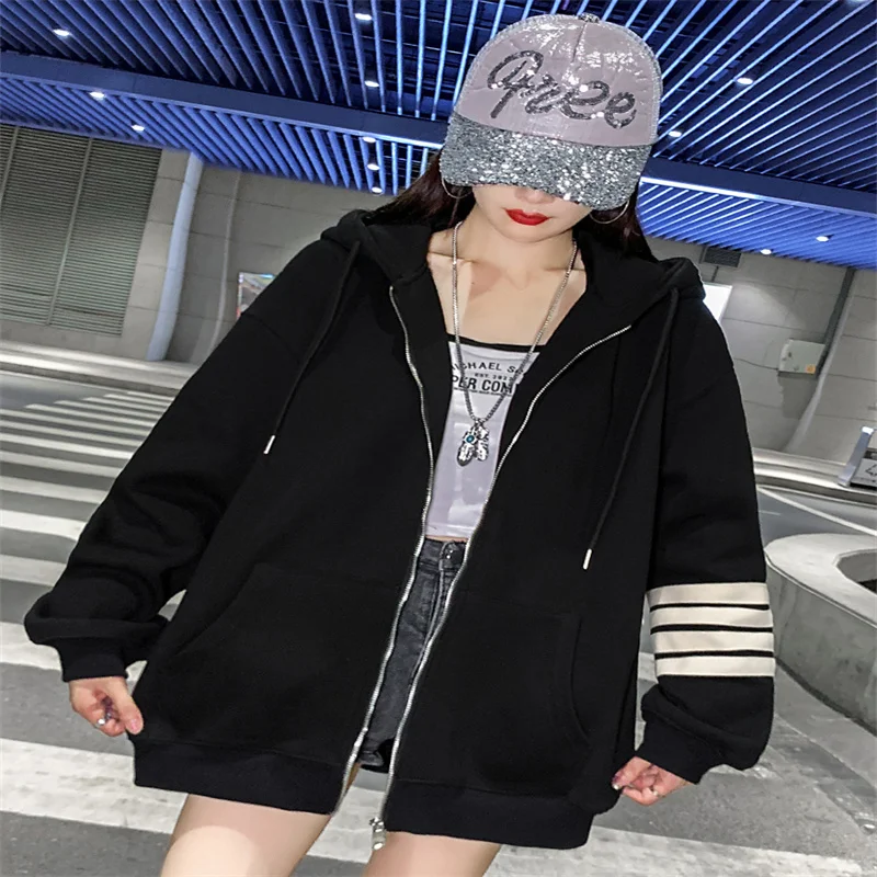 

Sandro Rivers Hooded Smiley Face Zipper Cardigan Sweater Coat Women's Thickened Autumn/Winter 2022 New Top
