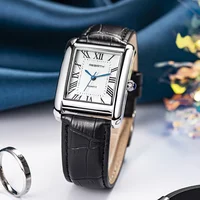 REBIRTH 002 Fashion Rectangular Women's Watch Leather Elegant and Charming Women's Brand Luxury Quartz Watches relojes de mujer 4