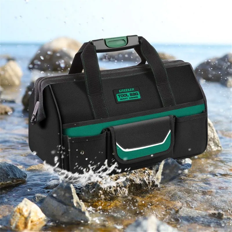 Professional Suitcase 1680D Heavy Duty Tool Bag Storage Multi Pocketed Bag for Electrician Storage Repair Hardware Tools Box