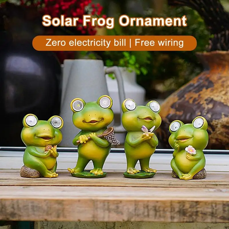 

Frog Lamp Solar Garden Lamp Decorative Frog Figurine Frog Ornament Outdoor Animal Solar Lamp For Lawn Yard Patio