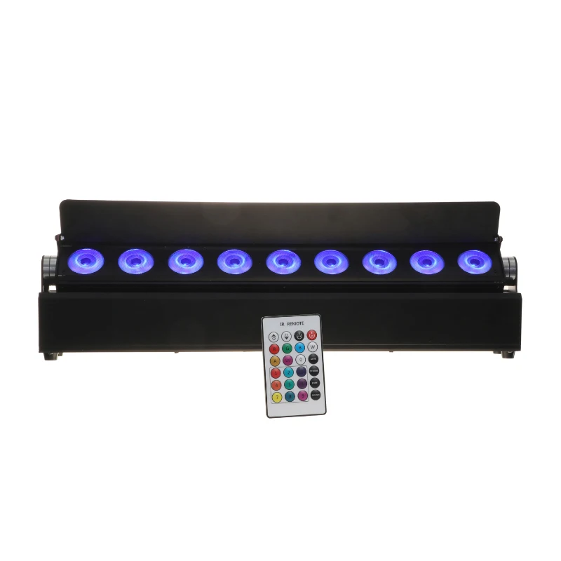 

Smart WIFI Hot Sale 9X18W 6in1 RGBAW UV Battery Powered Wireless DMX512 LED Wall Washer Light Wifi LED Wall Washer Stage Light