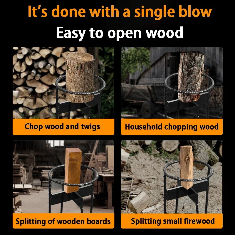 Manual Woods Splitter Outdoors Cross Log Chopping Machine Portable Household Cut Firewood Tools Professional Wood Splitters