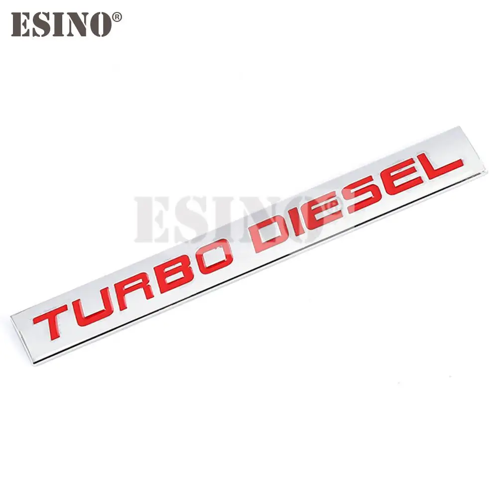 Car Styling Turbo Diesel Twin Turbo Turbocharged Supercharged 3D Metal Alloy Adhesive Emblem Sticker Car Body Badge