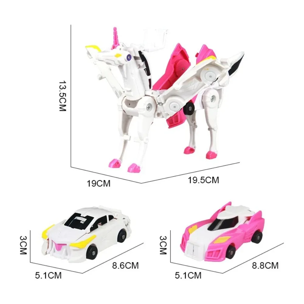 New Winged Pegasus Car Transforms Into Unicorn Toy Inertial Sliding Children's Toy Car Model Plastic Impact Deformed