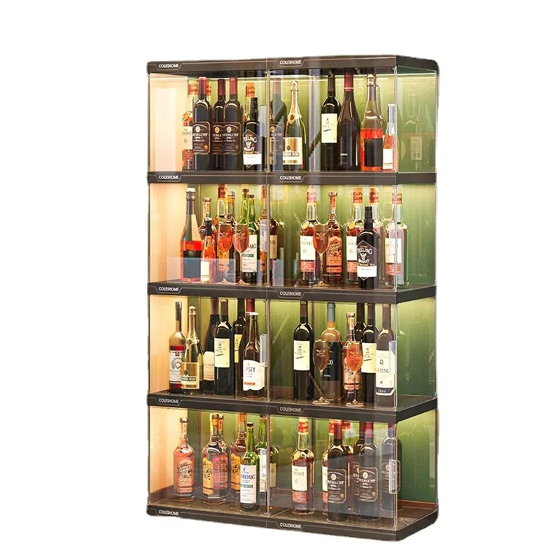Metal Liquor Shelf Wine Rack Corner Display Storage Modern Restaurant Bar Cabinet Drink Holder Cellar Stojak Na Wino Furniture
