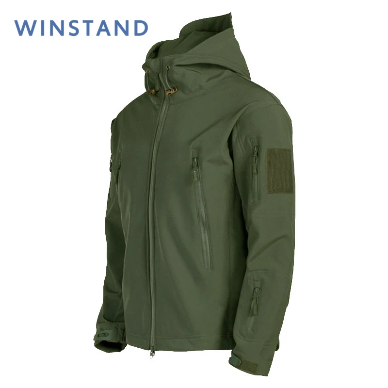WINSTAND Men's New Style Jacket Male Hooded Solid Color Jackets  Male 2022 Clothing 3XL Men's Autumn Warm Casual Simple Coats men's jacket