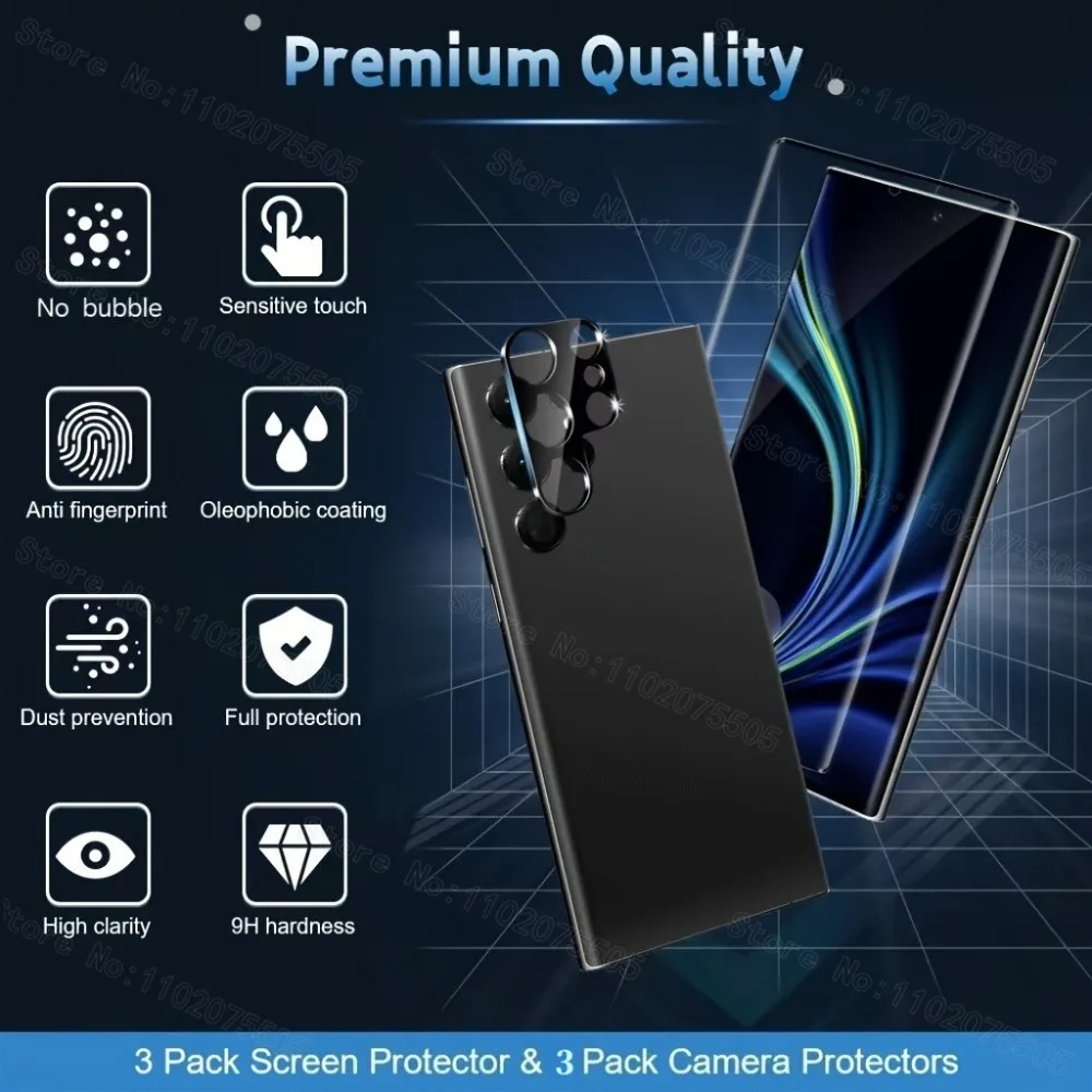 Premium Full Coverage HD Screen & Camera Lens Protector Film