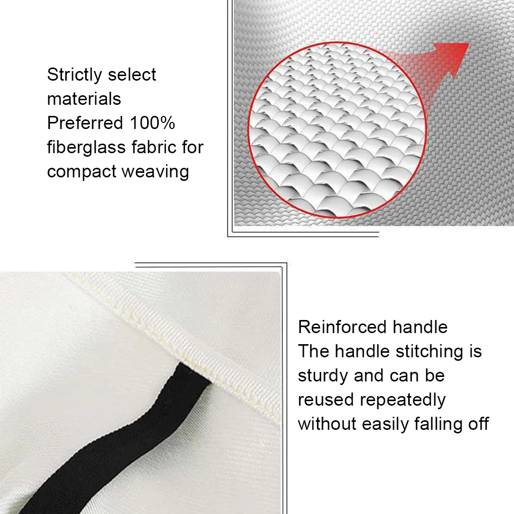 1.2m Portable Fire Blanket Fire Flame Retardant Emergency Survival Shelter Safety Cover Reusable Extinguisher Fireproof Mat