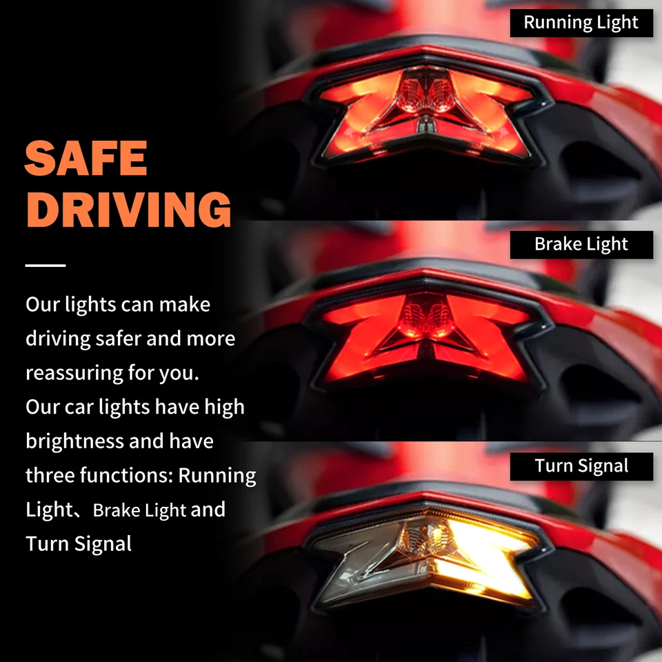 Motorcycle 18LED Amber Turn Signal Lamp Indicators Light For Kawasaki Yamaha