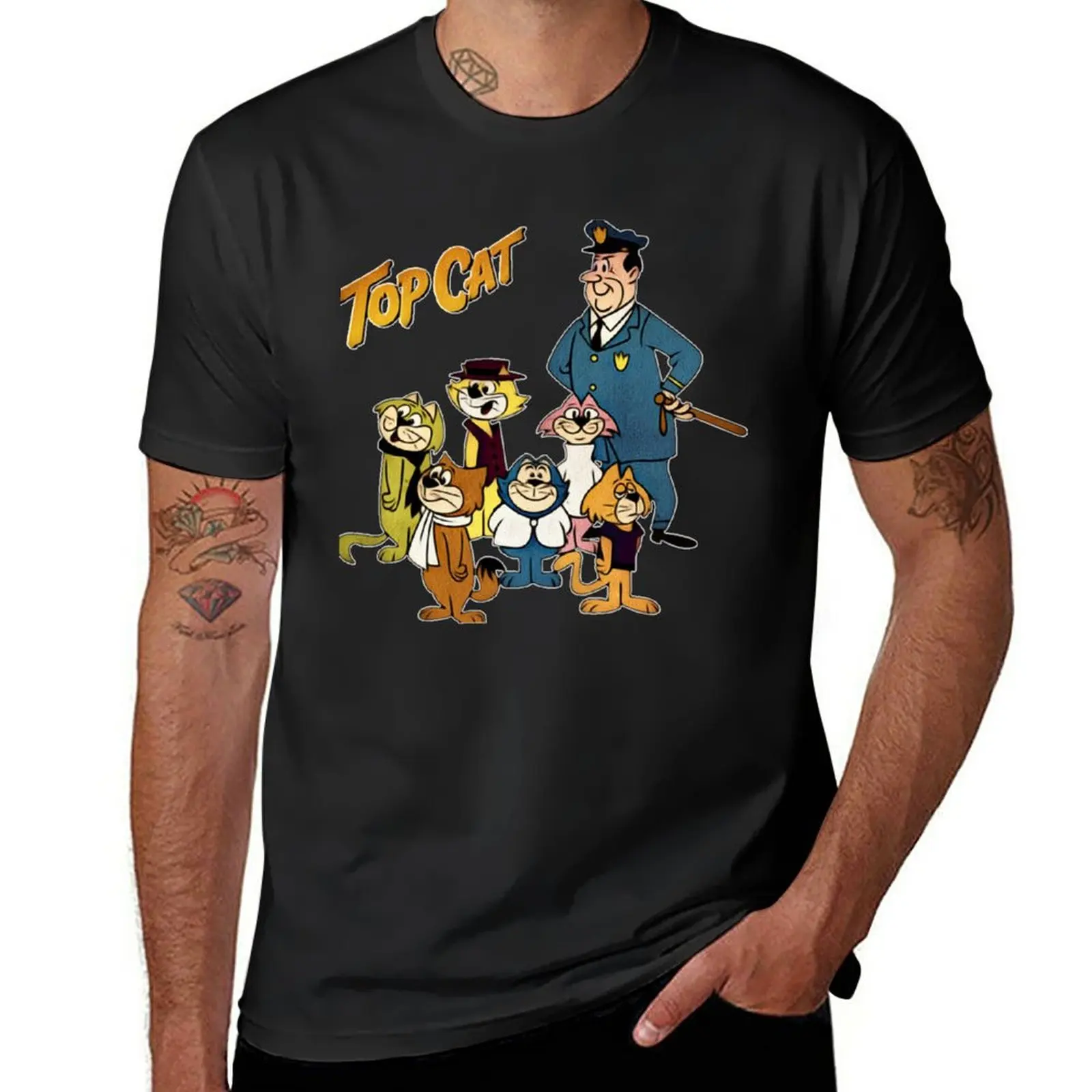 

New Top Cat, Vintage Retro Cartoon, summer T-Shirt T-Shirt Short t-shirt vintage clothes mens graphic t-shirts anime