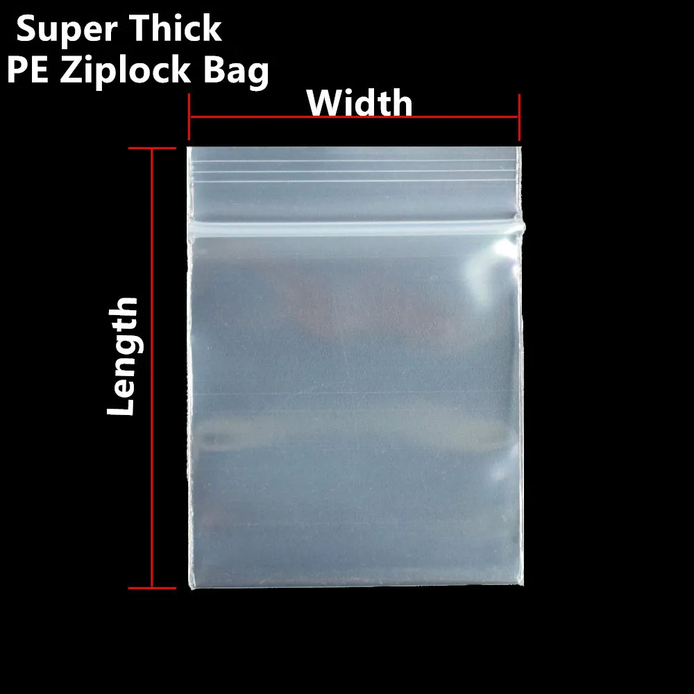 5x7cm 500개입 특대형 투명 PE 지퍼백 플라스틱 A급 파우치 지퍼 재사용 가능 소형 액세서리 보관 포장