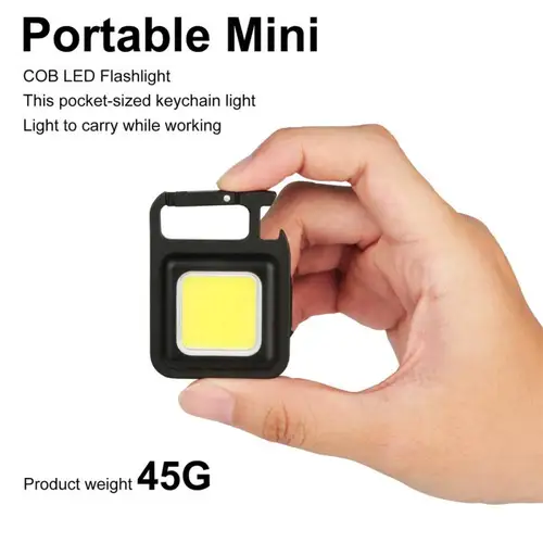 미니 LED 손전등 작업 조명, 휴대용 포켓 손전등 키체인, USB 충전식 야외 캠핑 비상 조명 랜턴 2