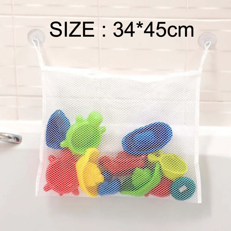 Baby Shower Toy Bathroom Mesh Bag Sucker Design For Bath Toys Kids Basket Cartoon Animal Shapes Cloth Sand Toys Storage Net Bag